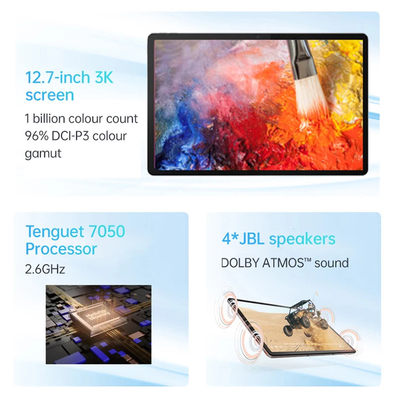 Original Lenovo Tablet K12/P12 TB240FC Global ROM Tab 12.7 inch MediaTek Dimensity 7050 8GB 128GB/256GB 10200mAh Android 13 Pad
